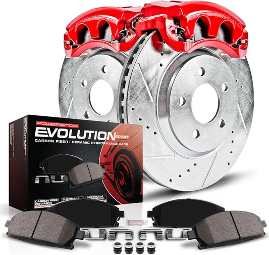 KC2439 1-Click Performance Brake Kit with Caliper for Acura RSX 2002-2006, Honda Civic 2006-2011 [Model Specific]