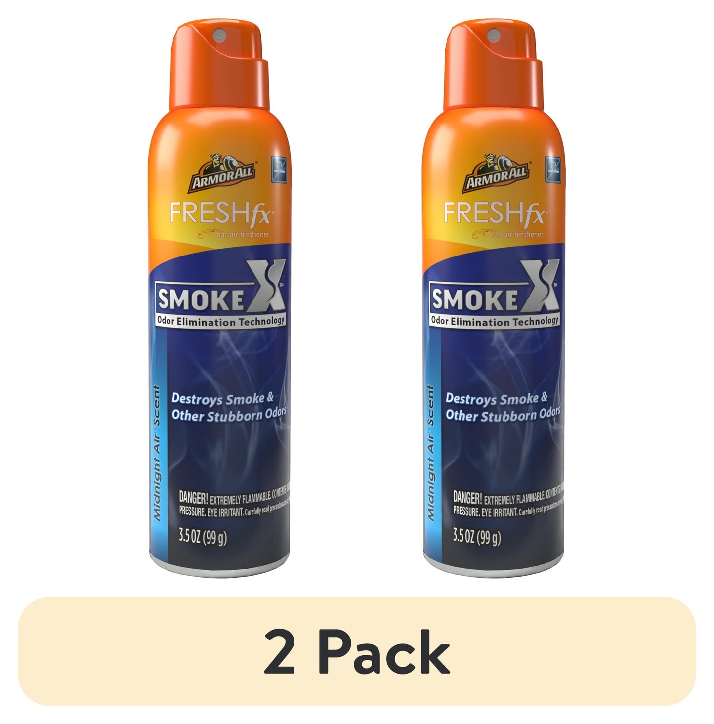 (2 Pack)  FRESH Fx Smoke X Car Air Freshener – Midnight Air Scent (3.5 Oz)