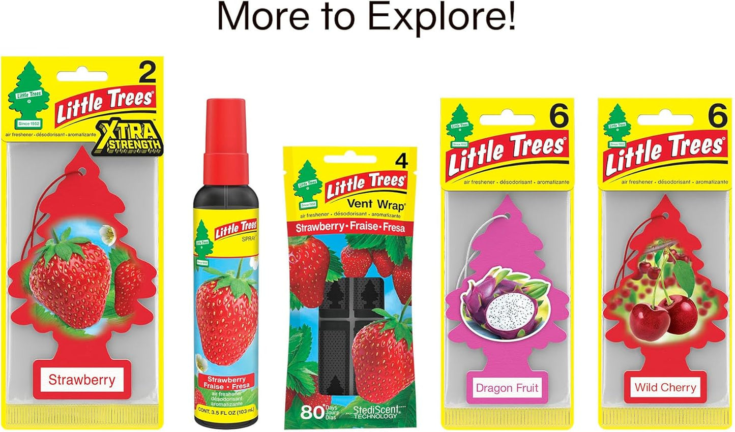 Air Fresheners Car Air Freshener. Hanging Tree Provides Long Lasting Scent for Auto or Home. Strawberry, 24 Air Fresheners