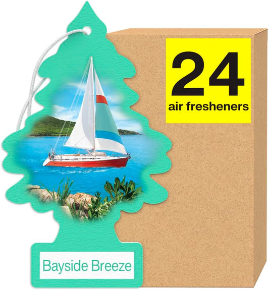 Air Fresheners Car Air Freshener. Hanging Tree Provides Long Lasting Scent for Auto or Home. Bayside Breeze, 24 Air Fresheners